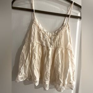 White Hollister lace tank top